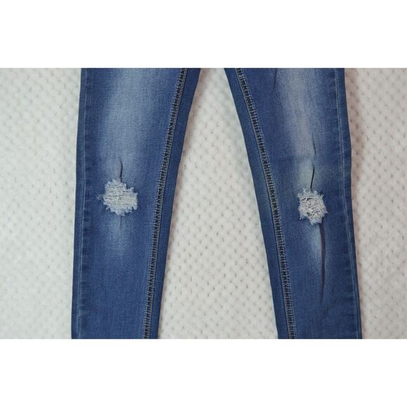 Vigoss The New York Skinny Girls 10 Medium Wash Distressed Jeans - Picture 3 of 15